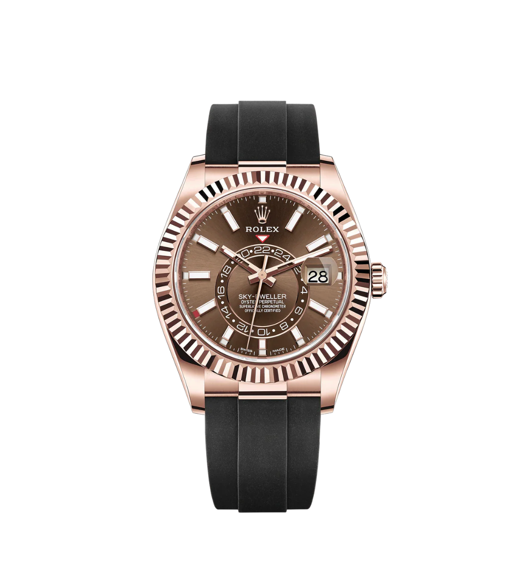 Rolex Skydweller Rose Gold Chocolate Dial